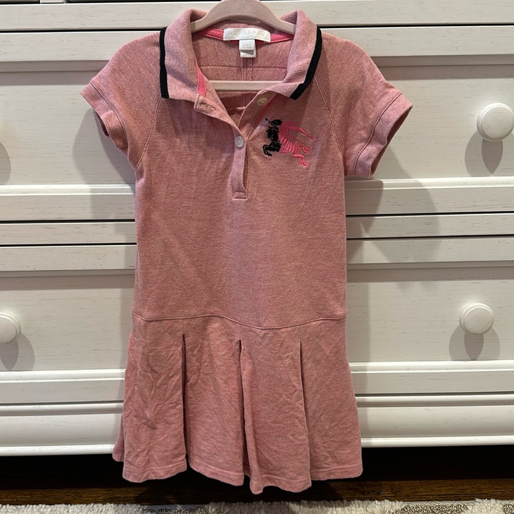 Burberry Pink Toddler Polo Dress Size 3T